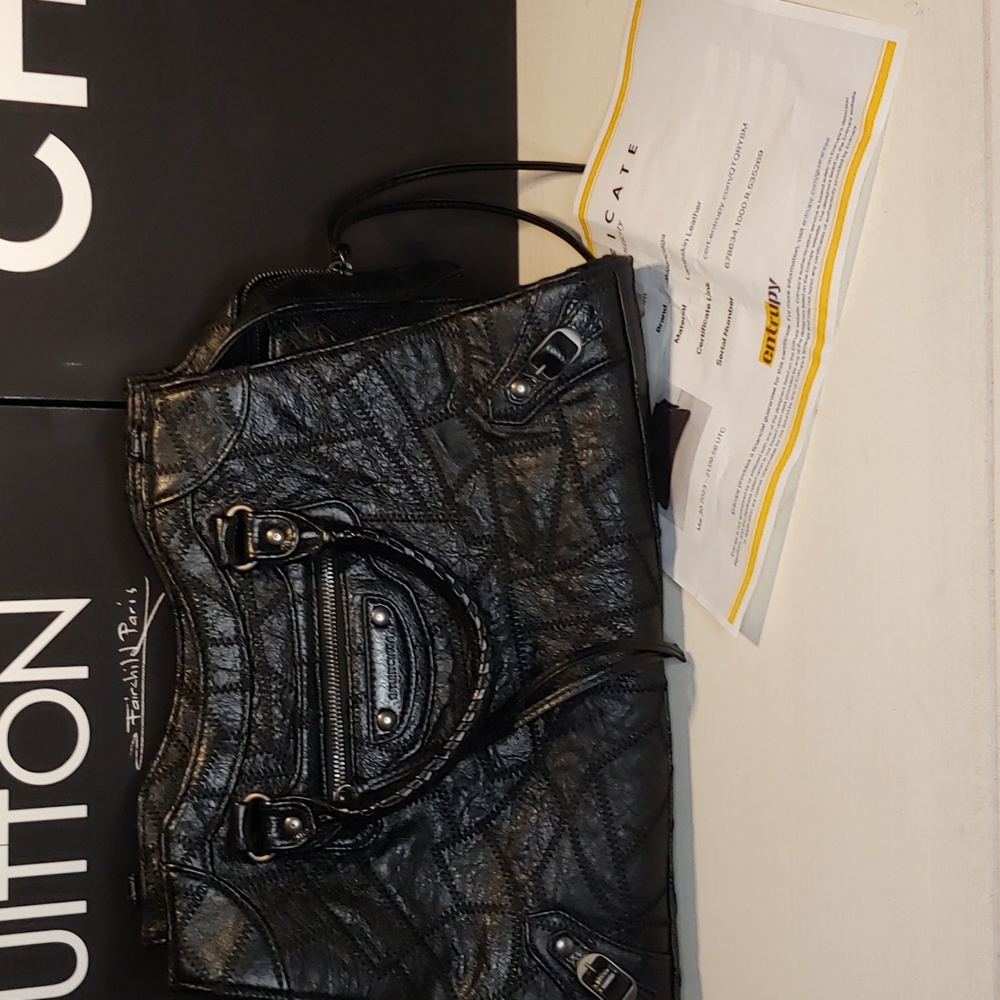 BALENCIAGA Neo Patchwork Classic City Shoulder Bag Black leather Balenciaga 🔥 - Picture 16 of 17